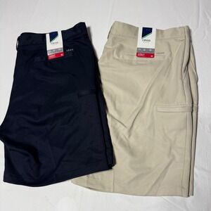 NWT Lot Of 2‎ Izod Golf Shorts Men's Size 42 Classic Fit Blue & Beige Stretch 9"